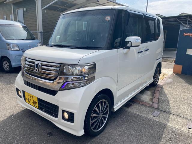 Ｎ－ＢＯＸカスタム Ｇ・ターボパッケージ　ターボエンジン・パドルシフト・クルーズコントロール・左右両側パワースライドドア・リア席モニター・カーナビ・バックカメラ・プッシュスタート・スマートキー・フロントフォグライト・ＥＴＣ（5枚目）