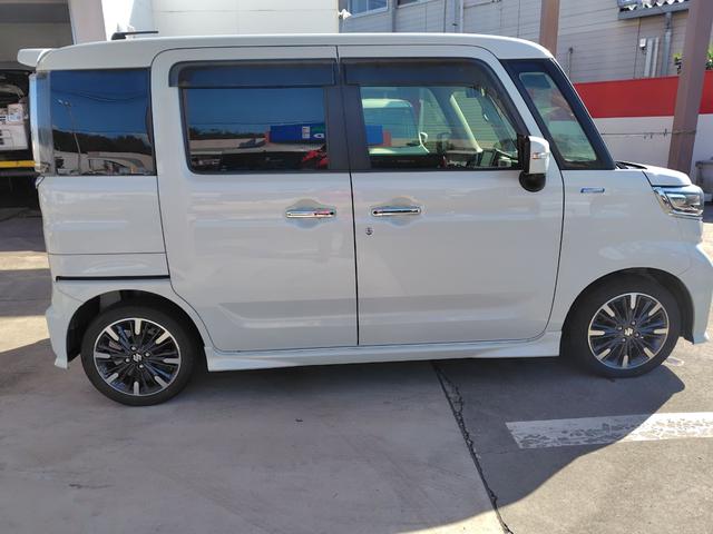 スペーシアカスタム ハイブリッドXS 全周囲カメラ 両側電動スライドドア ナビ TV クリアランスソナー レーンアシスト 衝突被害軽減システム LEDヘッドランプ スマートキー アイドリングストップ シートヒーター ベンチシート CVT(14枚目)