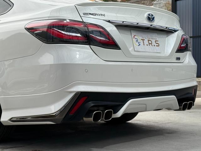 クラウンハイブリッド RSアドバンス 全国対応2年ハイブリット保証走行無制限 モデリスタフルエアロ サンルーフ ホワイトレザーシート メーカーナビフルセグ Bluetooth バックカメラ ブラインドスポット モデリスタマフラー 記録簿有(30枚目)