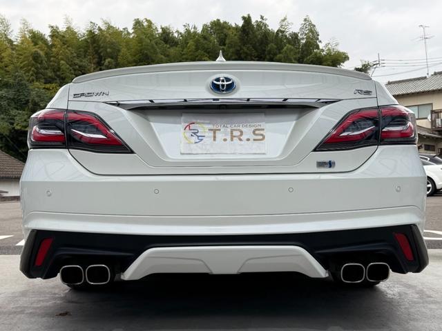 クラウンハイブリッド RSアドバンス 全国対応2年ハイブリット保証走行無制限 モデリスタフルエアロ サンルーフ ホワイトレザーシート メーカーナビフルセグ Bluetooth バックカメラ ブラインドスポット モデリスタマフラー 記録簿有(34枚目)