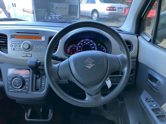 ワゴンＲ ＦＸ　キーレス　ＣＤ　純正アルミ　セキュリティアラーム　プライバシーガラス　オートＡＣ　アイドリングストップ　ヘッドライトレベライザー　電動格納ドアミラー（12枚目）