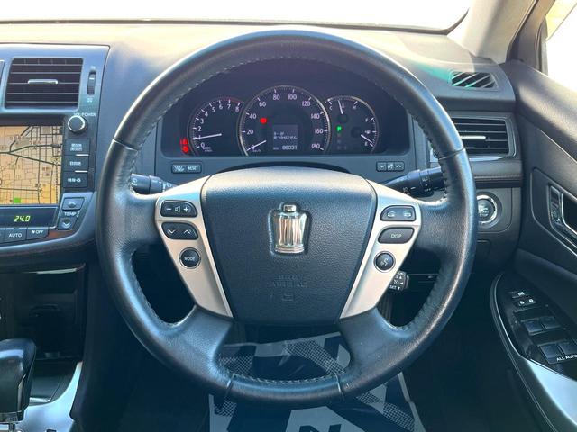 クラウン アスリート 純正ナビ バックカメラ HIDヘッド パワーシート ビルトインETC クルーズコントロール オートライト デュアルエアコン 純正18インチアルミ CD DVD再生 フルセグTV(11枚目)