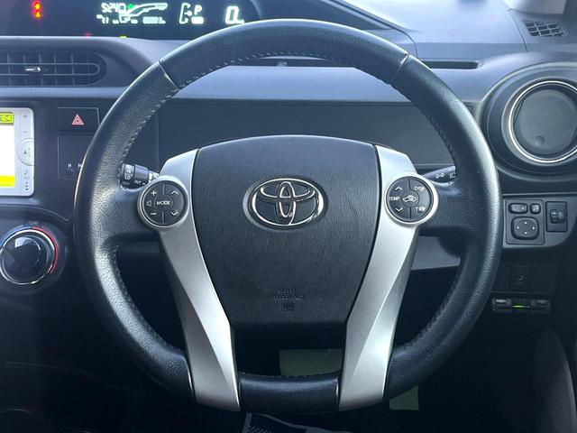 アクア G 禁煙車 純正SDナビ バックカメラ スマートキー LEDヘッドライト ETC オートライト オートエアコン CD 地デジ クリアランスソナー(11枚目)