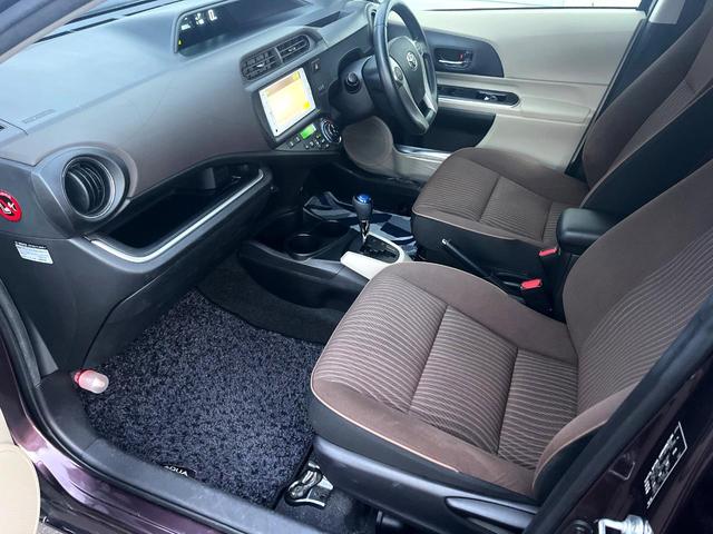 アクア G 禁煙車 純正SDナビ バックカメラ スマートキー LEDヘッドライト ETC オートライト オートエアコン CD 地デジ クリアランスソナー(32枚目)