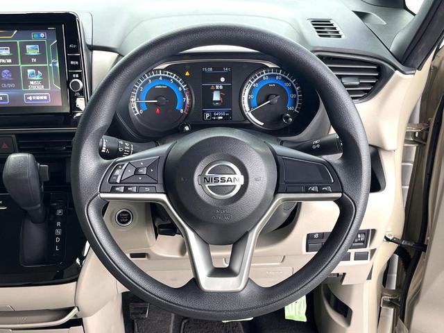 ルークス X 電動スライドドア 純正SDナビ 禁煙車 ドラレコ スマートキー オートライト オートエアコン Bluetooth CD DVD再生 フルセグ(11枚目)