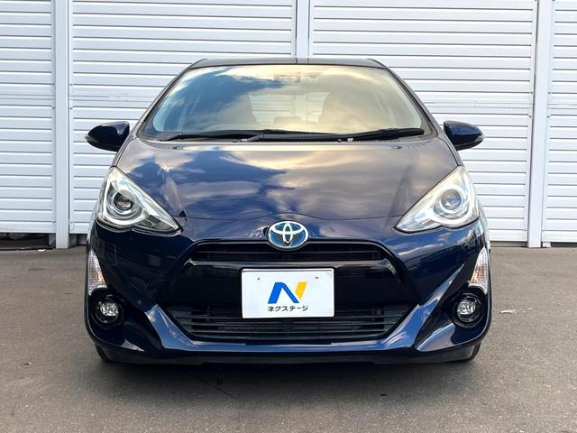 アクア Sスタイルブラック バックカメラ 衝突被害軽減システム スマートキー LEDヘッド HIDヘッド ビルトインETC オートハイビーム 車線逸脱警報 オートライト オートエアコン Bluetooth CD DVD再生(14枚目)