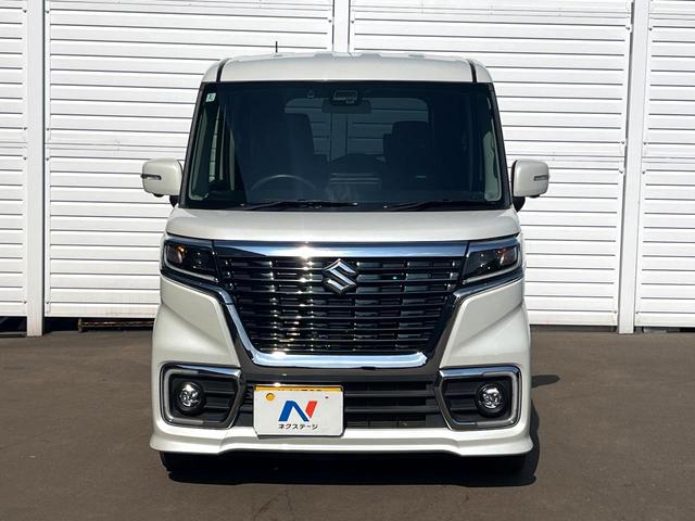 スペーシアカスタム ハイブリッドＸＳターボ　両側電動ドア　ＳＤナビ　全周囲カメラ　衝突被害軽減システム　禁煙車　シートヒーター　スマートキー　ＬＥＤヘッド　ビルトインＥＴＣ　クルコン　純正１５インチアルミ　車線逸脱警報　オートライト（14枚目）