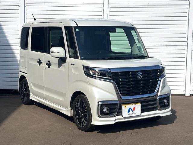 スペーシアカスタム ハイブリッドＸＳターボ　両側電動ドア　ＳＤナビ　全周囲カメラ　衝突被害軽減システム　禁煙車　シートヒーター　スマートキー　ＬＥＤヘッド　ビルトインＥＴＣ　クルコン　純正１５インチアルミ　車線逸脱警報　オートライト（16枚目）