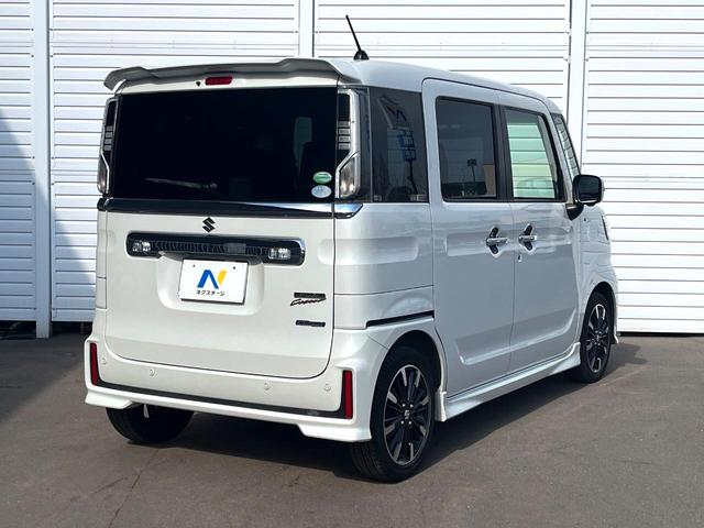 スペーシアカスタム ハイブリッドＸＳターボ　両側電動ドア　ＳＤナビ　全周囲カメラ　衝突被害軽減システム　禁煙車　シートヒーター　スマートキー　ＬＥＤヘッド　ビルトインＥＴＣ　クルコン　純正１５インチアルミ　車線逸脱警報　オートライト（17枚目）