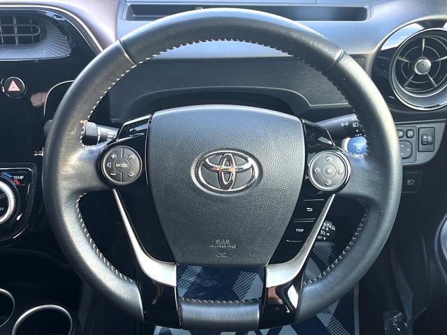 アクア G SDナビ バックカメラ 衝突被害軽減システム ドラレコ スマートキー LEDヘッド ビルトインETC クルコン オートハイビーム 車線逸脱警報 オートライト オートエアコン Bluetooth(11枚目)