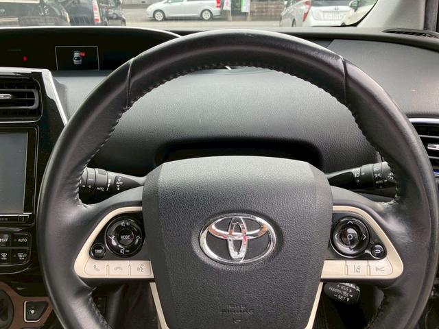 プリウス Aプレミアム ツーリングセレクション エアロ 純正9インチナビ バックモニター ドライブレコーダー 黒革パワーシート スマートキー プッシュスタート 純正17インチAW LEDヘッドライト クリアランスソナー クルーズコントロール(30枚目)