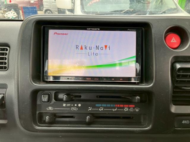 ハイゼットトラック エアコン・パワステ　スペシャル　５速ＭＴ　４ＷＤ　３方開　ナビ付（11枚目）