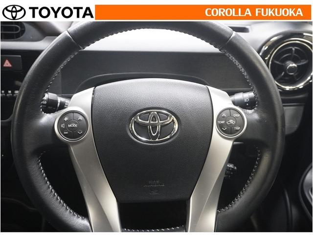 アクア Ｇ　衝突被害軽減システム　メモリーナビ　フルセグ　ＥＴＣ　バックカメラ　ＣＤ　ＤＶＤ再生　キーレス　スマートキー　盗難防止装置（18枚目）