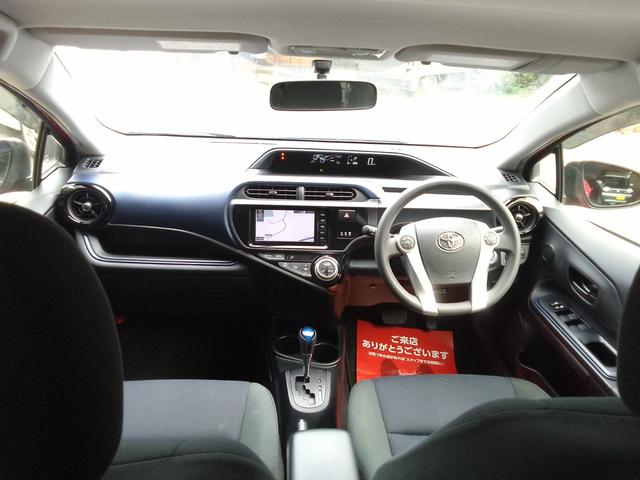 アクア S ハイブリッド 中期型 スマートキー TVナビ バックカメラ ETC車載器 DVD再生 CD再生 Bluetooth接続 アイドリングストップ プッシュスタート オートライト(40枚目)