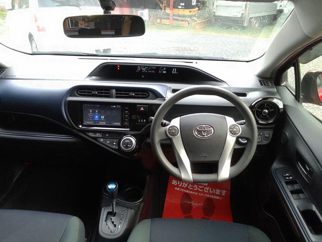 アクア S ハイブリッド 中期型 スマートキー TVナビ バックカメラ ETC車載器 DVD再生 CD再生 Bluetooth接続 アイドリングストップ プッシュスタート オートライト(50枚目)