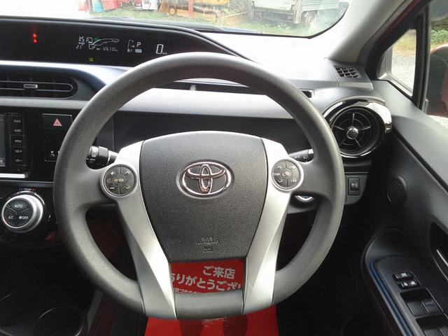 アクア S ハイブリッド 中期型 スマートキー TVナビ バックカメラ ETC車載器 DVD再生 CD再生 Bluetooth接続 アイドリングストップ プッシュスタート オートライト(51枚目)