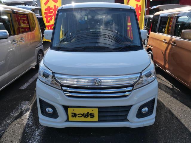 スペーシアカスタム GS 左側電動スライドドア ナビ TV オートエアコン ETC スマートキー プッシュスタート 電動格納ミラー レザー調シートカバー(13枚目)