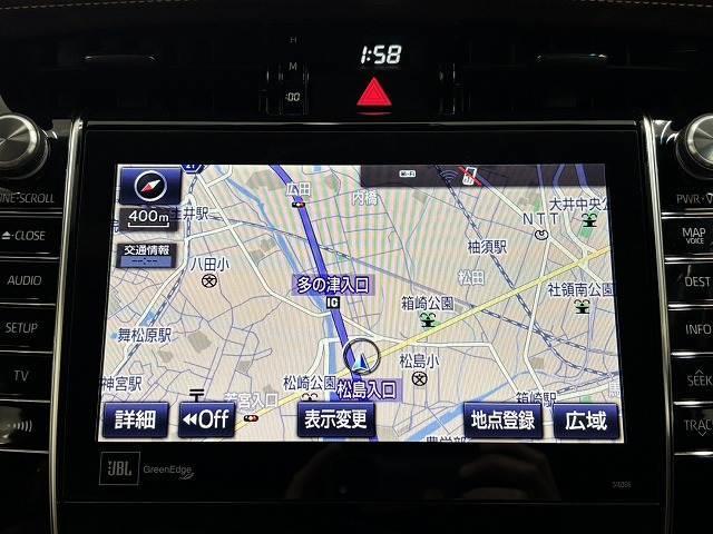 ハリアー プログレス　メタル　アンド　レザーパッケージ　ＴＲＤエアロ／ＪＢＬサウンド／純正９インチナビ／全方位カメラ／茶革シート／ベンチレーション／パワーシート／シートメモリー／レーダークルコン／パワーバックドア／オートハイビーム／電動パーキングブレーキ（3枚目）