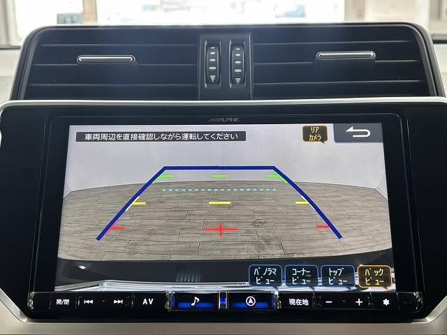 ランドクルーザープラド □ＴＸ“Ｌパッケージ”　ワンオーナー／サンルーフ／ＡＬＰＩＮＥ９型ナビ地デジ／バックカメラ／黒革／ルーフレール／シートベンチレーション／パワーシート／衝突軽減／ＬＥＤヘッドライト／ＥＴＣ／スマートキー／オートエアコン（4枚目）