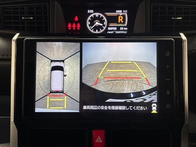 ルーミー カスタムＧ－Ｔ　純正９型Ｄオーディオ／全周囲／両側電動スライド／地デジ／衝突軽減／クリアランスソナー／シートヒーター／ＥＴＣ／ＬＥＤヘッドライト／スマートキー／プッシュスタート／電動パーキングブレーキ（47枚目）