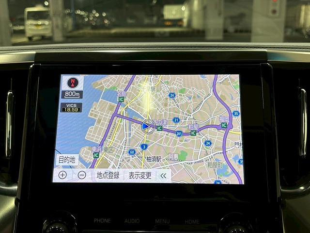 アルファード Ｓ“Ｃ　パッケージ”　サンルーフ／１２．１型フリップダウン／デジタルミラー／純正９型ナビ地デジ／ＣＤ・ＤＶＤ／バックカメラ／黒革／シートベンチレーション／両側電動／パワーバックドア／追従クルコン／ＢＳＭ／オートハイビーム（52枚目）