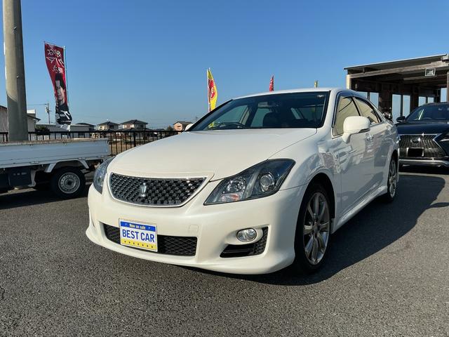 クラウン 3.5アスリート レザーシート シートヒーター 前席パワーシート プッシュスタート スマートキー ETC Bカメラ マルチナビ リア電動サンシェード(7枚目)