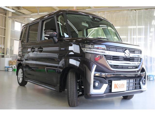 スペーシアカスタム ハイブリッドＧＳ　両側スライド・片側電動　クリアランスソナー　オートクルーズコントロール　レーンアシスト　衝突被害軽減システム　オートライト　ＬＥＤヘッドランプ　スマートキー　アイドリングストップ　電動格納ミラー（3枚目）