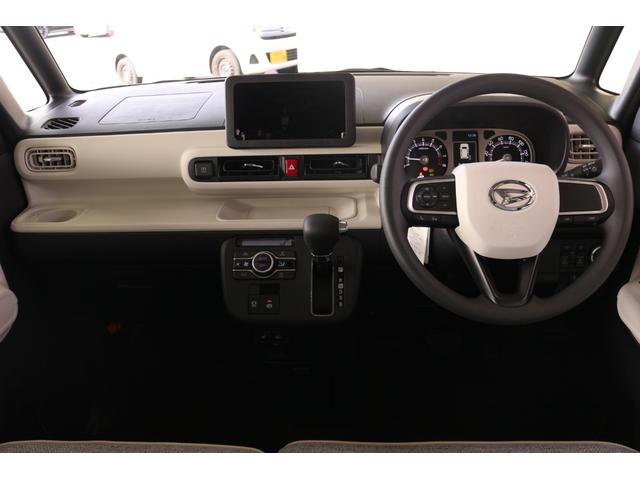 ムーヴキャンバス ストライプスＧ　両側電動スライドドア　クリアランスソナー　衝突被害軽減システム　オートライト　ＬＥＤヘッドランプ　スマートキー　アイドリングストップ　電動格納ミラー　シートヒーター　ベンチシート　ＣＶＴ（2枚目）