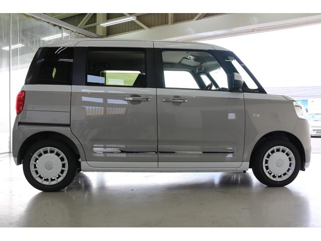 ムーヴキャンバス ストライプスＧ　両側電動スライドドア　クリアランスソナー　衝突被害軽減システム　オートライト　ＬＥＤヘッドランプ　スマートキー　アイドリングストップ　電動格納ミラー　シートヒーター　ベンチシート　ＣＶＴ（14枚目）