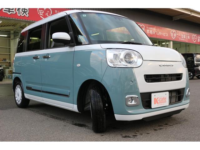 ムーヴキャンバス ストライプスＧ　バックカメラ　両側電動スライドドア　クリアランスソナー　衝突被害軽減システム　オートライト　ＬＥＤヘッドランプ　スマートキー　アイドリングストップ　電動格納ミラー　シートヒーター　ベンチシート　ＣＶＴ（13枚目）