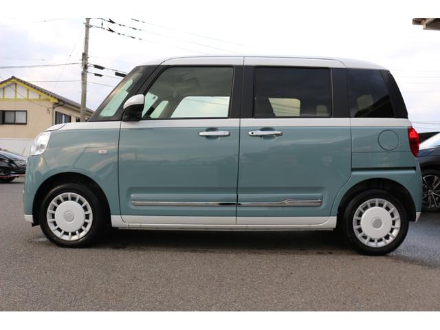 ムーヴキャンバス ストライプスＧ　バックカメラ　両側電動スライドドア　クリアランスソナー　衝突被害軽減システム　オートライト　ＬＥＤヘッドランプ　スマートキー　アイドリングストップ　電動格納ミラー　シートヒーター　ベンチシート　ＣＶＴ（14枚目）