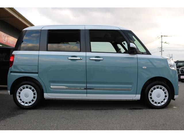 ムーヴキャンバス ストライプスＧ　バックカメラ　両側電動スライドドア　クリアランスソナー　衝突被害軽減システム　オートライト　ＬＥＤヘッドランプ　スマートキー　アイドリングストップ　電動格納ミラー　シートヒーター　ベンチシート　ＣＶＴ（15枚目）