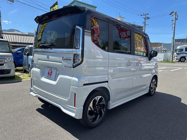 スペーシアカスタム ハイブリッドＸＳターボ　両側電動スライドドア　クリアランスソナー　オートクルーズコントロール　レーンアシスト　衝突被害軽減システム　オートライト　ＬＥＤヘッドランプ　スマートキー　アイドリングストップ　電動格納ミラー（34枚目）