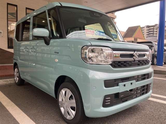 スペーシア ハイブリッドG 両側スライドドア クリアランスソナー 衝突被害軽減システム オートライト LEDヘッドランプ スマートキー アイドリングストップ 電動格納ミラー ベンチシート CVT 盗難防止システム ABS ESC(6枚目)