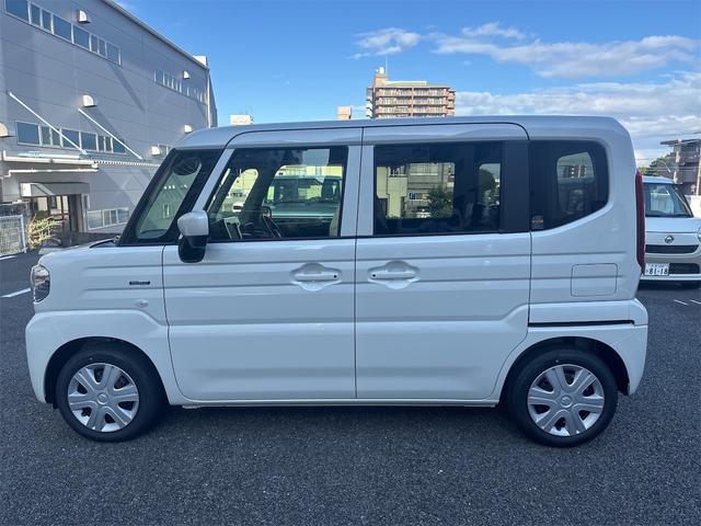 スペーシア ハイブリッドX 両側電動スライドドア クリアランスソナー 衝突被害軽減システム オートライト LEDヘッドランプ スマートキー アイドリングストップ 電動格納ミラー シートヒーター ベンチシート CVT(6枚目)