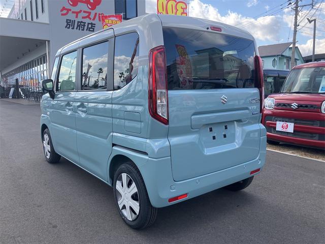 スペーシア ハイブリッドX 両側電動スライドドア クリアランスソナー 衝突被害軽減システム オートライト LEDヘッドランプ スマートキー アイドリングストップ 電動格納ミラー シートヒーター ベンチシート CVT(5枚目)