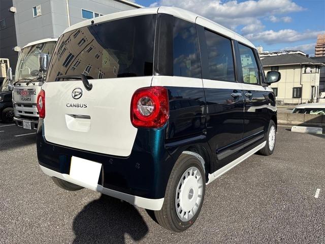 ムーヴキャンバス ストライプスＧ　バックカメラ　両側電動スライドドア　クリアランスソナー　衝突被害軽減システム　ＬＥＤヘッドランプ　スマートキー　アイドリングストップ　電動格納ミラー　シートヒーター　ベンチシート（33枚目）