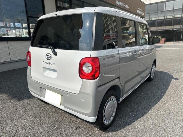 ムーヴキャンバス ストライプスＸ　衝突被害軽減ブレーキ　横滑り防止機能　コーナーセンサー　エアコン　衝突安全ボディ　オートハイビーム　オートライト　ベンチシート　パワーウインドウ　盗難防止システム　パワーステアリング　ＡＢＳ（9枚目）