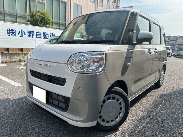 ムーヴキャンバス ストライプスＸ　衝突被害軽減ブレーキ　横滑り防止機能　コーナーセンサー　エアコン　衝突安全ボディ　オートハイビーム　オートライト　ベンチシート　パワーウインドウ　盗難防止システム　パワーステアリング　ＡＢＳ（2枚目）