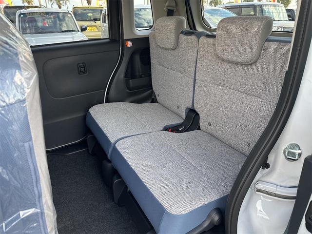 ムーヴキャンバス ストライプスＸ　バックカメラ　両側電動スライドドア　クリアランスソナー　衝突被害軽減システム　オートライト　スマートキー　アイドリングストップ　電動格納ミラー　ベンチシート　ＣＶＴ　盗難防止システム　ＡＢＳ　ＥＳＣ（55枚目）