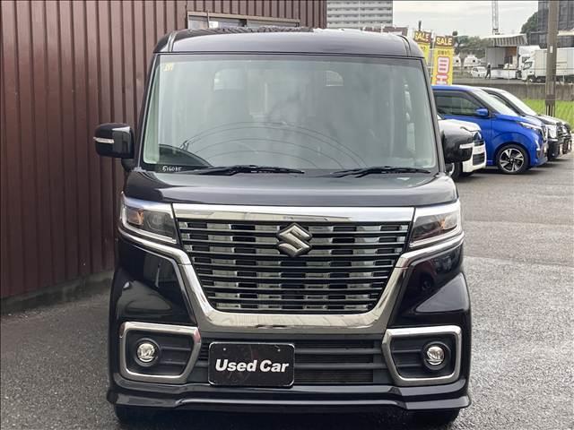 スペーシアカスタム ハイブリッドGS 禁煙車 安全装置 横滑り防止装置 アクセル踏み間違い防止装置 盗難防止装置 両側スライド片側電動ドア 社外ナビ Bluetooth接続 CD DVD アイドリングストップ シートヒーター 純正アルミ(17枚目)