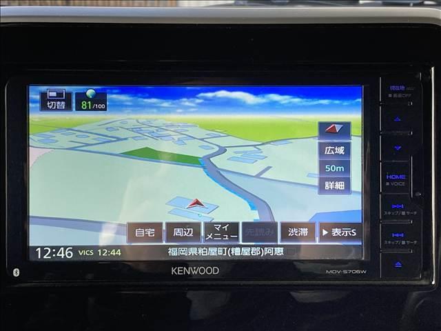 スペーシア ハイブリッドX 禁煙車 両側電動スライドドア 社外ナビ Bluetooth接続 CD DVD再生 フルセグTV シートヒーター アイドリングストップ スマートキー 衝突軽減ブレーキ 横滑り防止装置 障害物センサー(5枚目)