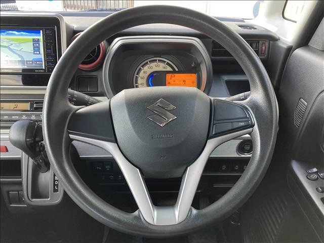 スペーシア ハイブリッドX 禁煙車 両側電動スライドドア 社外ナビ Bluetooth接続 CD DVD再生 フルセグTV シートヒーター アイドリングストップ スマートキー 衝突軽減ブレーキ 横滑り防止装置 障害物センサー(12枚目)