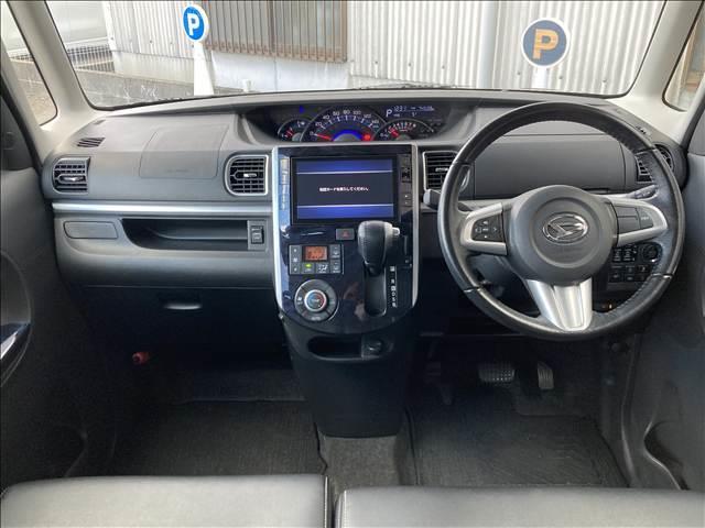 タント カスタムＲＳ　トップエディションＳＡＩＩＩ　禁煙車　両側電動スライドドア　ダイハツ純正ナビ　Ｂｌｕｅｔｏｏｔｈ　ＣＤ　ＤＶＤ　バックカメラ　ＥＴＣ　アイドリングストップ　シートヒーター　ドライブレコーダー　純正アルミ　スマートキー　盗難防止装置（2枚目）