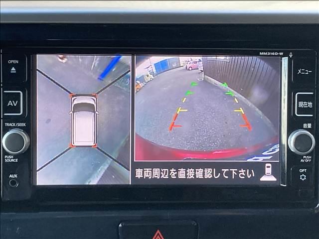 デイズルークス ハイウェイスター　Ｘ　禁煙車　両側スライド片側電動ドア　日産純正ナビ　Ｂｌｕｅｔｏｏｔｈ接続　ＣＤ　ＤＶＤ　バックカメラ　全周囲カメラ　アイドリングストップ　スマートキー　衝突軽減ブレーキ　アクセル踏み間違い防止装置（6枚目）