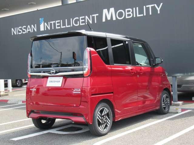 ルークス ６６０　ハイウェイスターＸ　試乗車・代車・メモリーナビ・アラウンドビ　インテリキ－　展示試乗車ＵＰ　衝突軽減Ｂ　ハイビームＡ　ＬＥＤライト　禁煙　フルセグ　１オーナ　車線逸脱警報装置　イモビライザー　パワーウィンドウ　パワステ（3枚目）