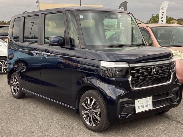 N-BOXカスタム ベースグレード 当社レンタUP車・ナビ・リアカメラ・ETC・ドラレコ・LEDヘッドライト・衝突軽減ブレーキ・電子パーキング・オートエアコン・シートヒーター・スマートキー・ W電動ドア USB接続 CMBS Dレコ(3枚目)