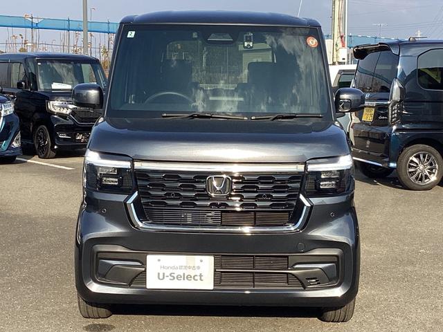 N-BOXカスタム ターボ 当社レンタUP車・ナビ・リヤカメラ・ETC・ドラレコ・両側パワースライドドア・LEDヘッドライト・衝突軽減ブレーキ・クルーズコントロール・スマートキー・オートエアコン・シートヒーター・取説・記録簿(2枚目)