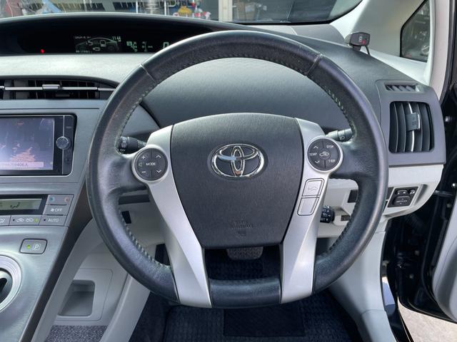 プリウス G サンルーフ レーダークルーズ ハーフレザーシート ビルトインETC ナビ地デジ Bluetooth バックカメラ フォグライト クリアランスソナー スペアキー スペアタイヤ(46枚目)