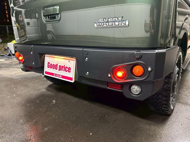 エブリイワゴン ＪＰターボ　ＤＡＭＤコンプリートキット　丸目フェイス　ホワイトレターＭ／Ｔタイヤ　ディスプレイオーディオ　Ｂｌｕｅｔｏｏｔｈ　ミラー型前後ドラレコ　スマートキー　ＥＴＣ　シートヒーター　ワンオーナー　禁煙車（12枚目）